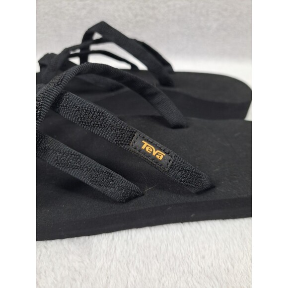 Teva Olowahu Slides Black Slip On Sandals Flip Flops 6840 Size 8 Womens Comfy - Picture 3 of 10